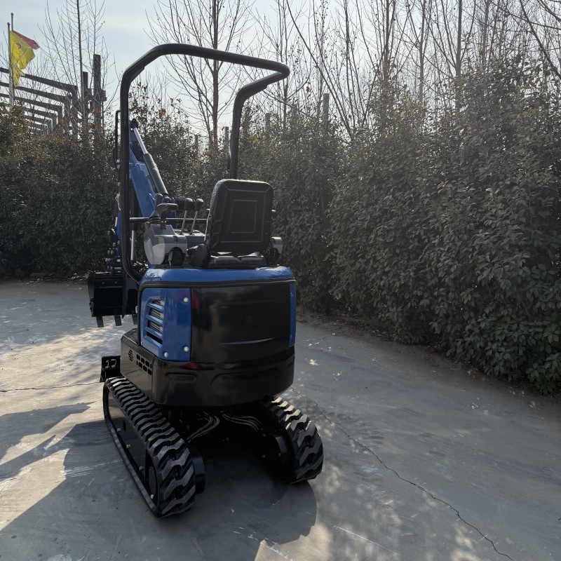 Miniexcavadora con giro de cola cero